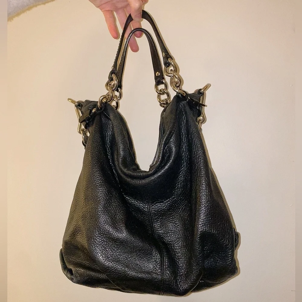 Coach Brooke Hobo Slouchy Bag Medium Black Leather